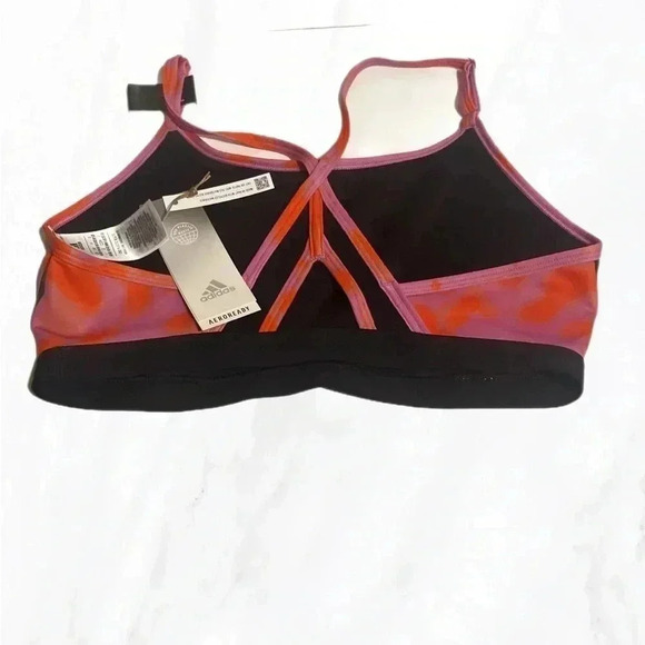 NWT ADIDAS aeroreact training light support hyperglam pulse lilac bra  top M - Picture 3 of 3